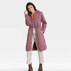 Universal Threads Long Quilted Jacket